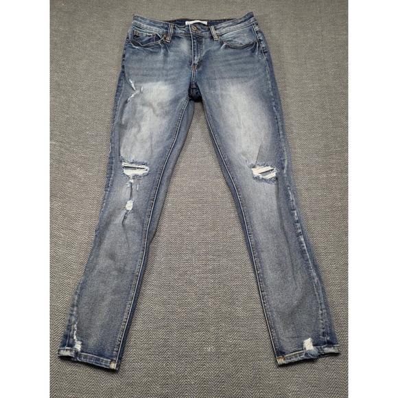 KanCan Denim - KanCan Jeans Women Size 26 Distressed Medium Wash Skinny Fit Denim‎